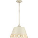 Eloise 3 Light 15.38 inch Antique Ivory Pendant Ceiling Light