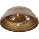 Bartlett 3 Light 16.5 inch Copper Patina Flush Mount Ceiling Light, Damp