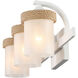 Chatham 3 Light 22.75 inch Natural White Bath Vanity Light Wall Light