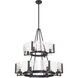 Aenon 12 Light 32 inch Matte Black Chandelier Ceiling Light
