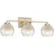 Yep Elliott Vanity Wall Light in Pewter, Clear Glass