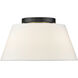 Penn 3 Light 16 inch Matte Black Flush Mount Ceiling Light