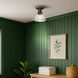 Hines 1 Light 7 inch Rubbed Bronze Semi-flush Ceiling Light in Seeded Glass