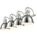 Yep Duncan Vanity Wall Light in Pewter, Chrome