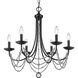 Mirabella 6 Light 25 inch Pewter Chandelier Ceiling Light in No Shade