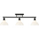 Carver 3 Light 7.63 inch Matte Black Semi-Flush Ceiling Light