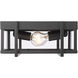 Tribeca 2 Light 5.5 inch Natural Black Outdoor Ceiling
