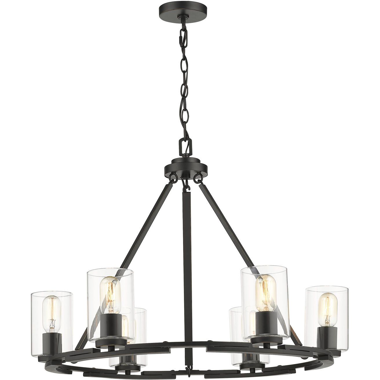Monroe 28.75 inch 60.00 watt Matte Black Chandelier Ceiling Light