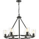 Monroe 28.75 inch 60.00 watt Matte Black Chandelier Ceiling Light