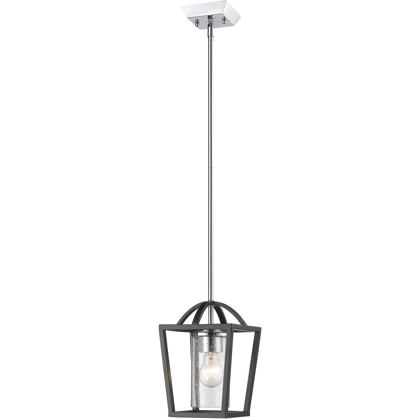 Mercer Pendant Ceiling Light in Matte Black/Chrome