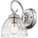 Audra 1 Light 6.88 inch Chrome Wall Sconce Wall Light