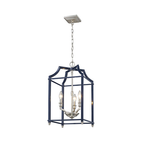 Leighton 3 Light 12 inch Pewter Pendant Ceiling Light in Navy