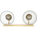 Remy Vanity Wall Light in Brushed Champagne Brass