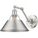Yep Orwell 1 Light 10 inch Pewter Swing Arm Wall Lamp Wall Light, Adjustable