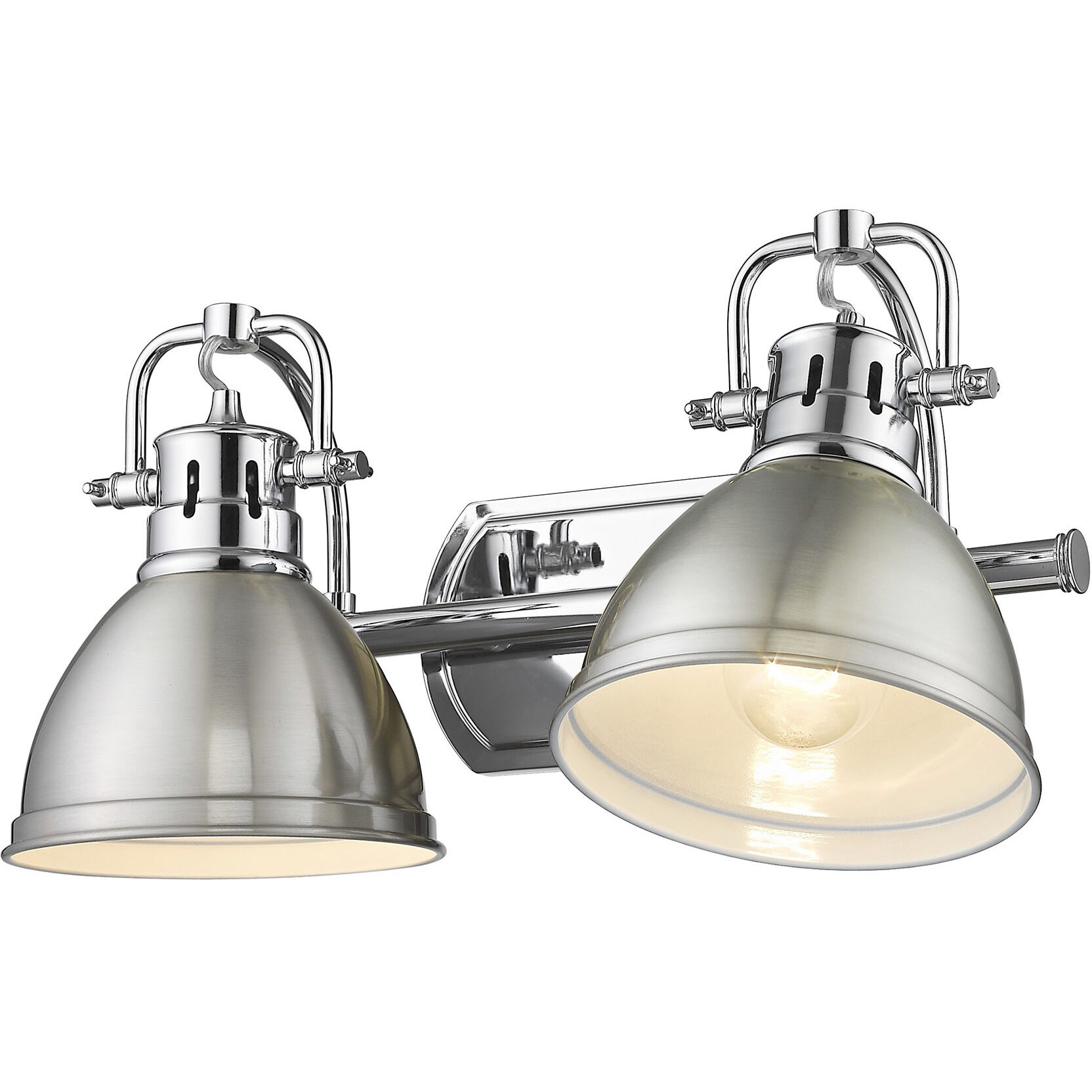 Yep Duncan Vanity Wall Light in Chrome, Pewter
