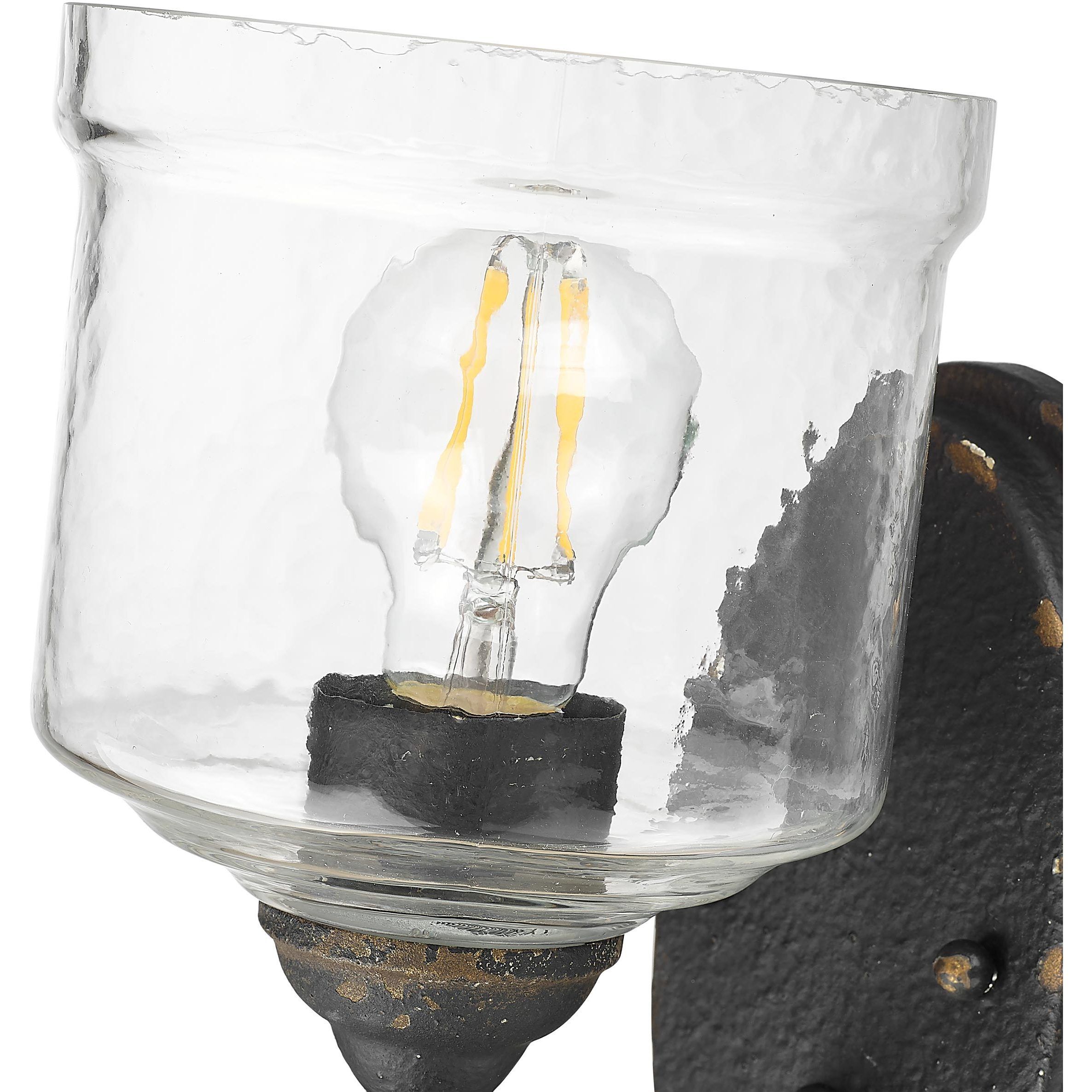 Keating 44 inch 60.00 watt Antique Black Iron Chandelier Ceiling Light