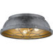 Bartlett 3 Light 16.5 inch Copper Patina Flush Mount Ceiling Light, Damp