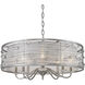 Joia 33.5 inch 60.00 watt Peruvian Silver Chandelier Ceiling Light, Large