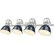 Duncan 4 Light 33.5 inch Pewter Bath Vanity Light Wall Light in Matte Navy