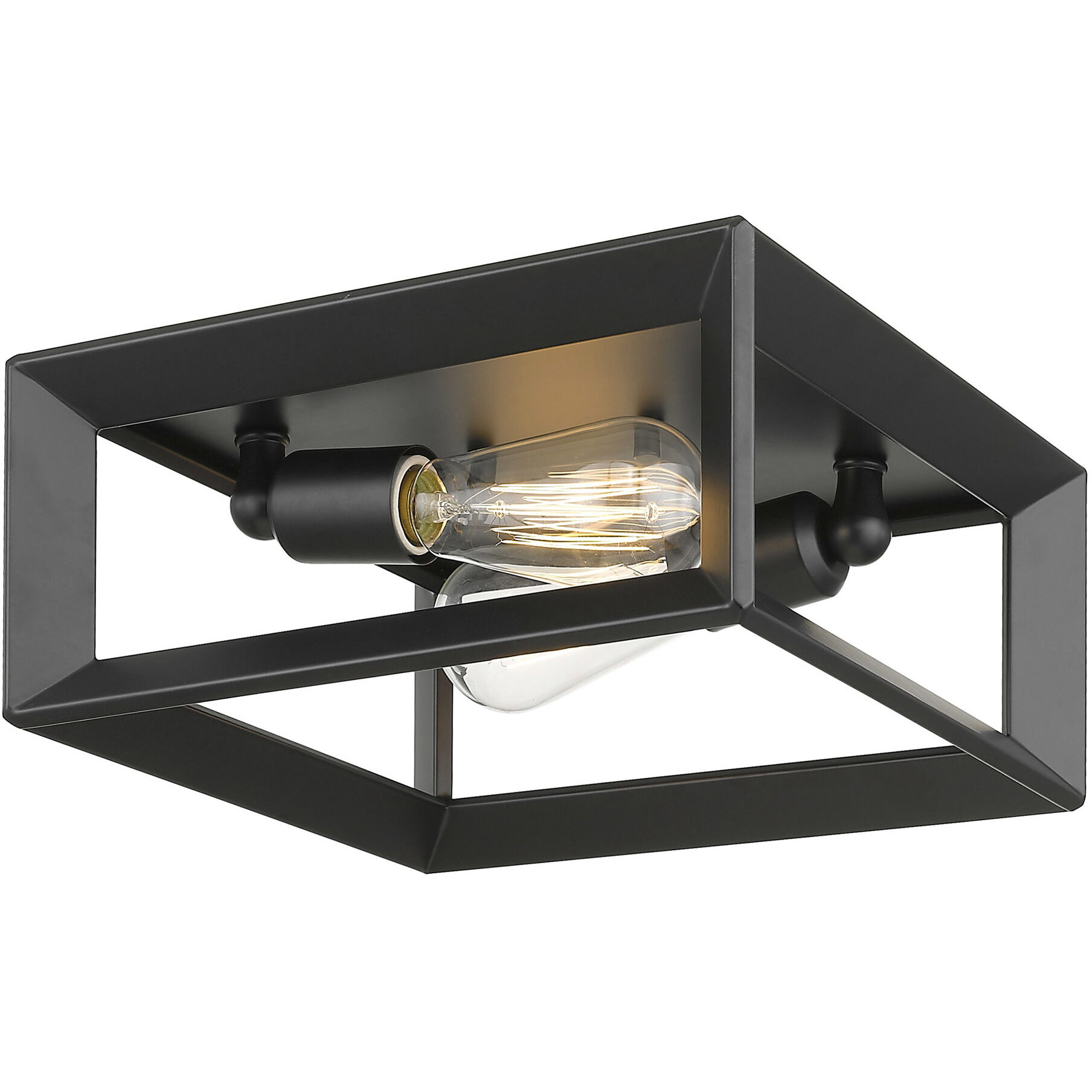 Smyth 2 Light 11.5 inch Matte Black Flush Mount Ceiling Light