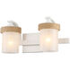 Chatham 2 Light 16 inch Natural White Bath Vanity Light Wall Light