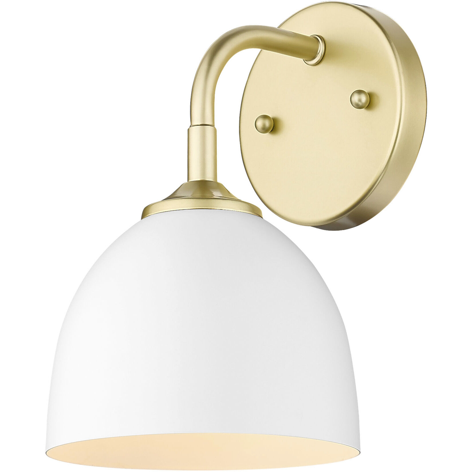 Yep Zoey 1 Light 6.38 inch Olympic Gold Wall Sconce Wall Light in Matte White