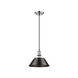 Orwell 1 Light 10 inch Pewter Pendant Ceiling Light in Matte Black, Medium