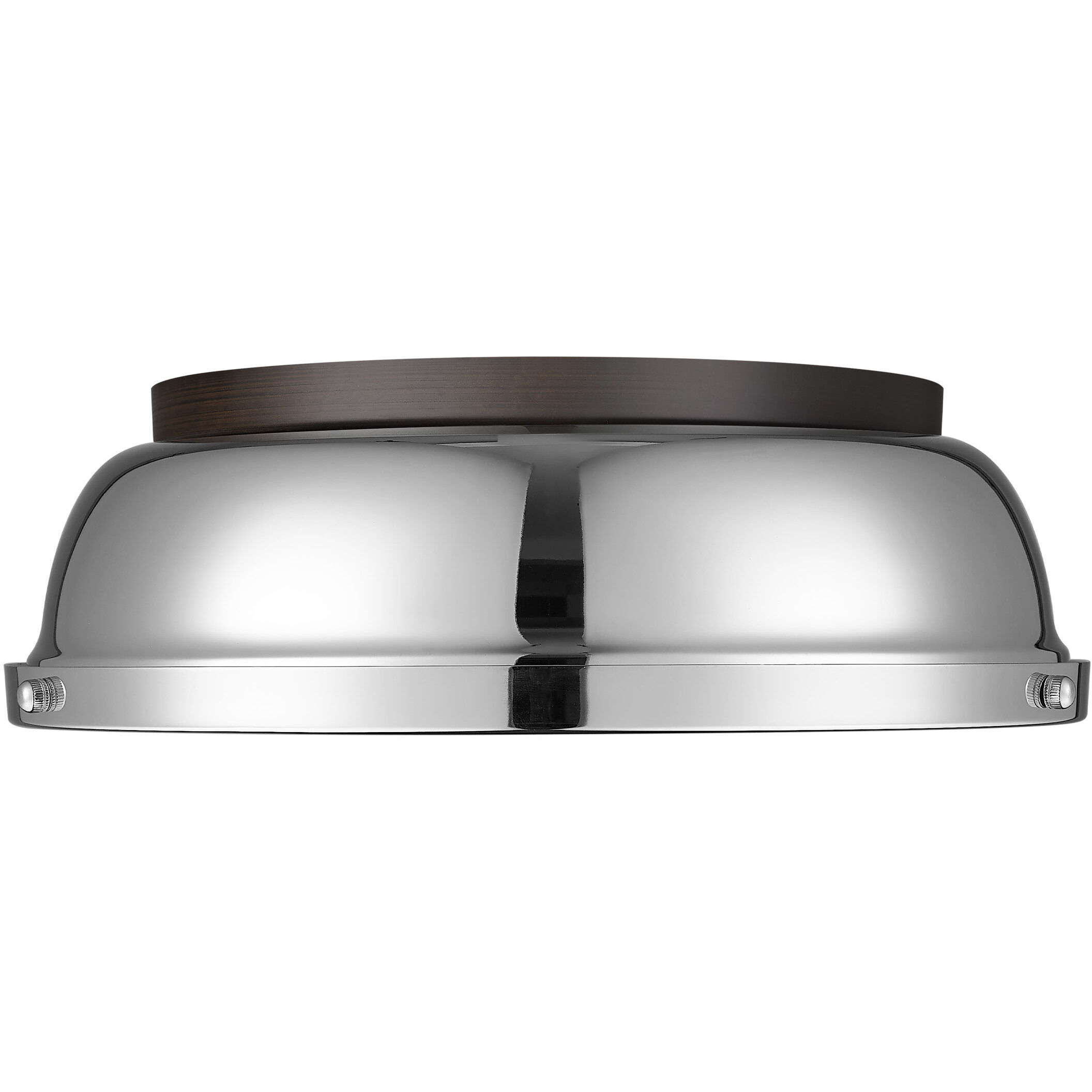 Yep Duncan 2 Light 14 inch Rubbed Bronze Flush Mount Ceiling Light in Chrome