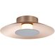Luma LED 11.75 inch French Gold Flush Mount Ceiling Light in Graphite