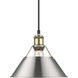 Yep Orwell 1 Light 10 inch Aged Brass Pendant Ceiling Light in Pewter, Medium