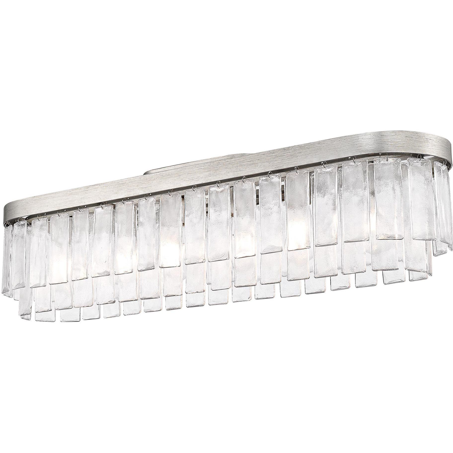 Ciara 6 Light 42 inch Peruvian Silver Flush Mount Ceiling Light