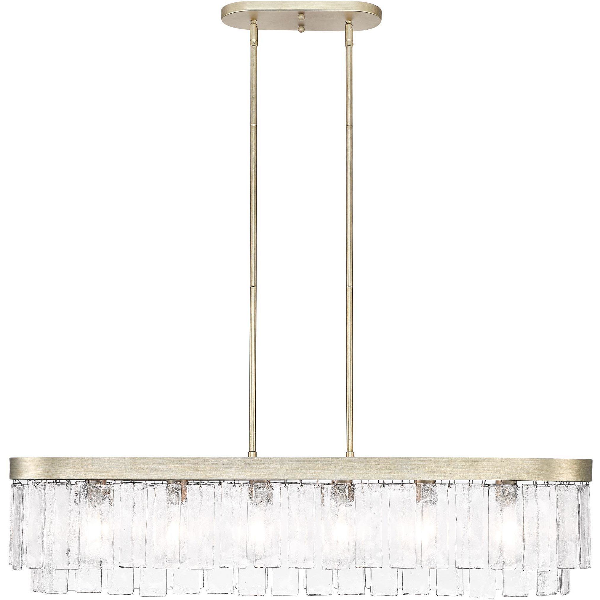 Ciara Island Light Ceiling Light in White Gold