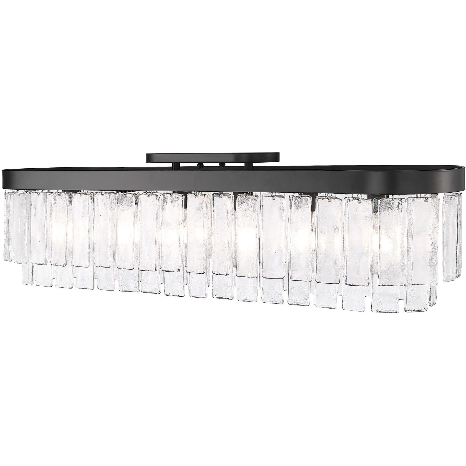 Ciara 6 Light 42 inch Matte Black Flush Mount Ceiling Light