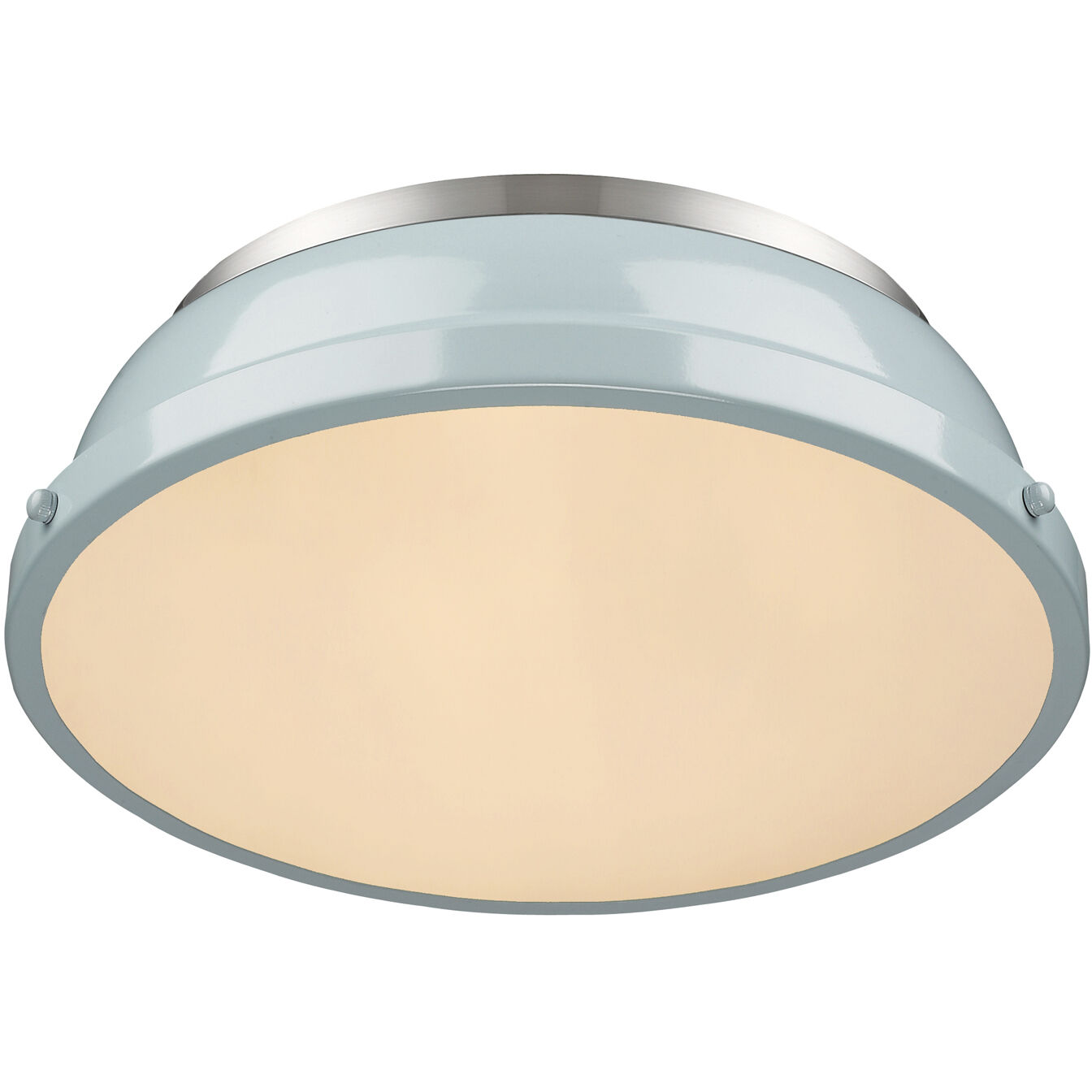 Yep Duncan 2 Light 14 inch Pewter Flush Mount Ceiling Light in Seafoam, Damp