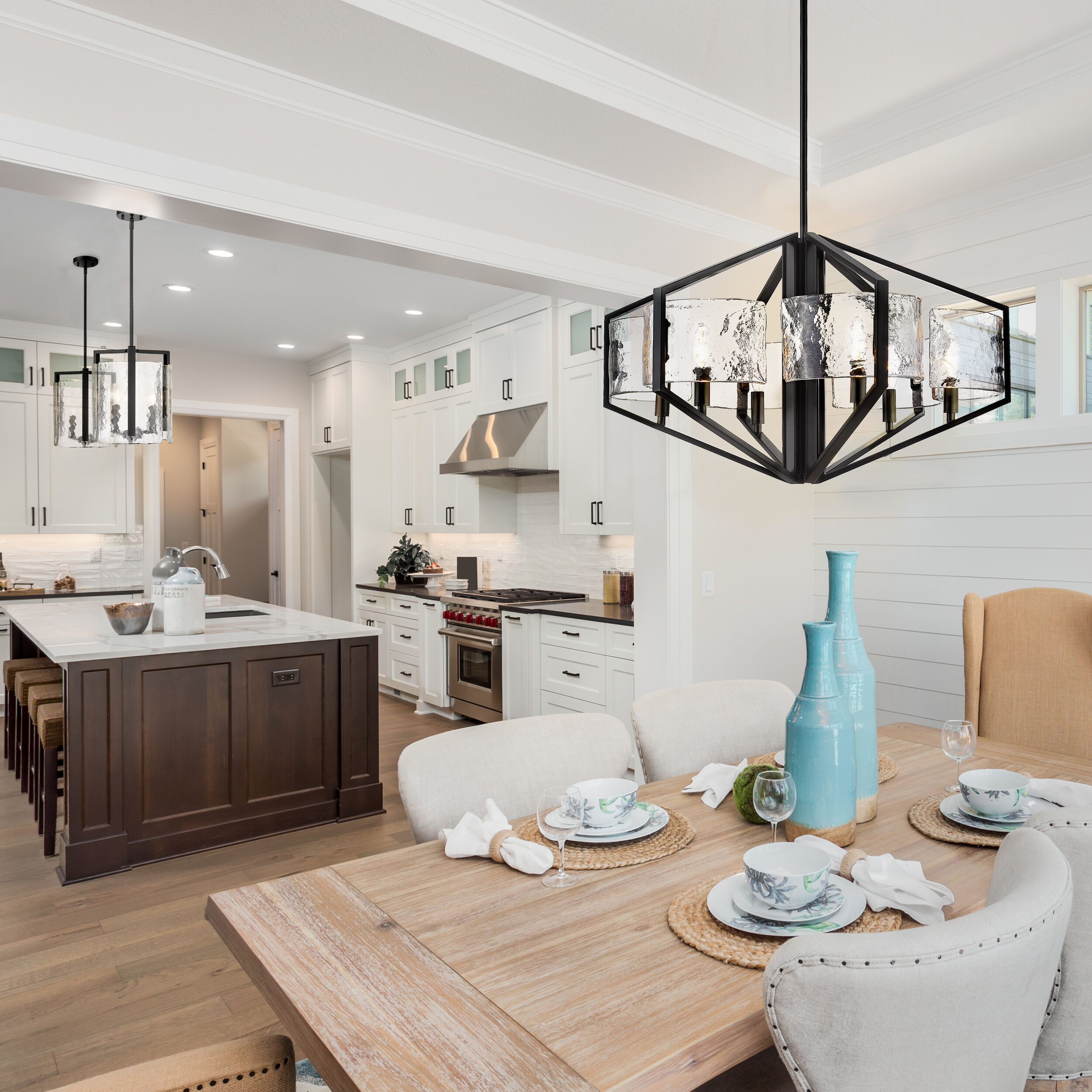 Varsha 6 Light 27.5 inch Matte Black Chandelier Ceiling Light