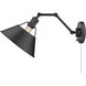 Yep Orwell 1 Light 10 inch Matte Black Swing Arm Wall Lamp Wall Light, Adjustable