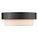 Multi-Family 1 Light 9 inch Matte Black Flush Mount Ceiling Light, Damp