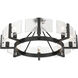 Aenon 8 Light 32 inch Matte Black Semi-Flush Mount Ceiling Light