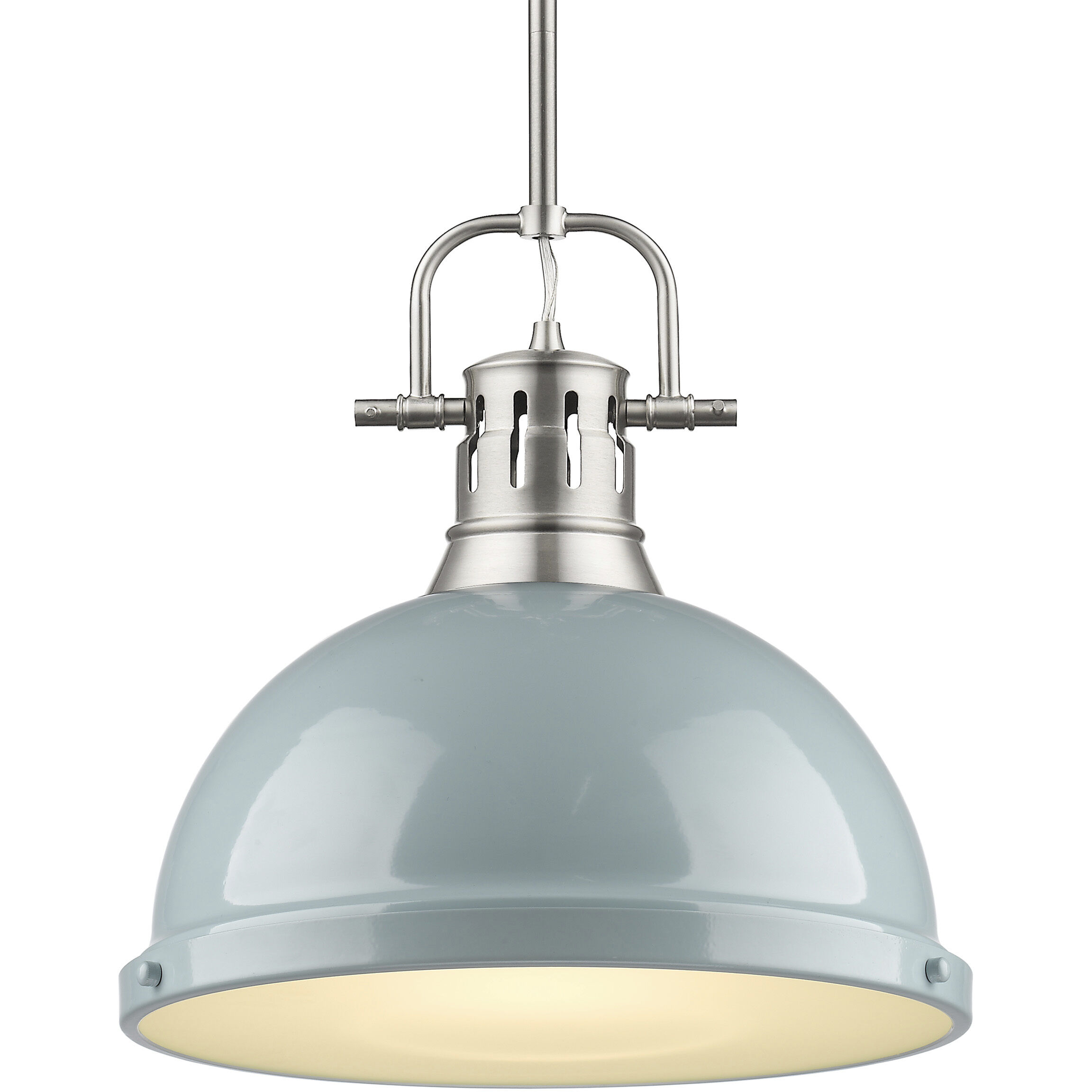 Yep Duncan Pendant Ceiling Light in Pewter, Seafoam, Large