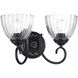 Audra 2 Light 16 inch Matte Black Vanity Light Wall Light
