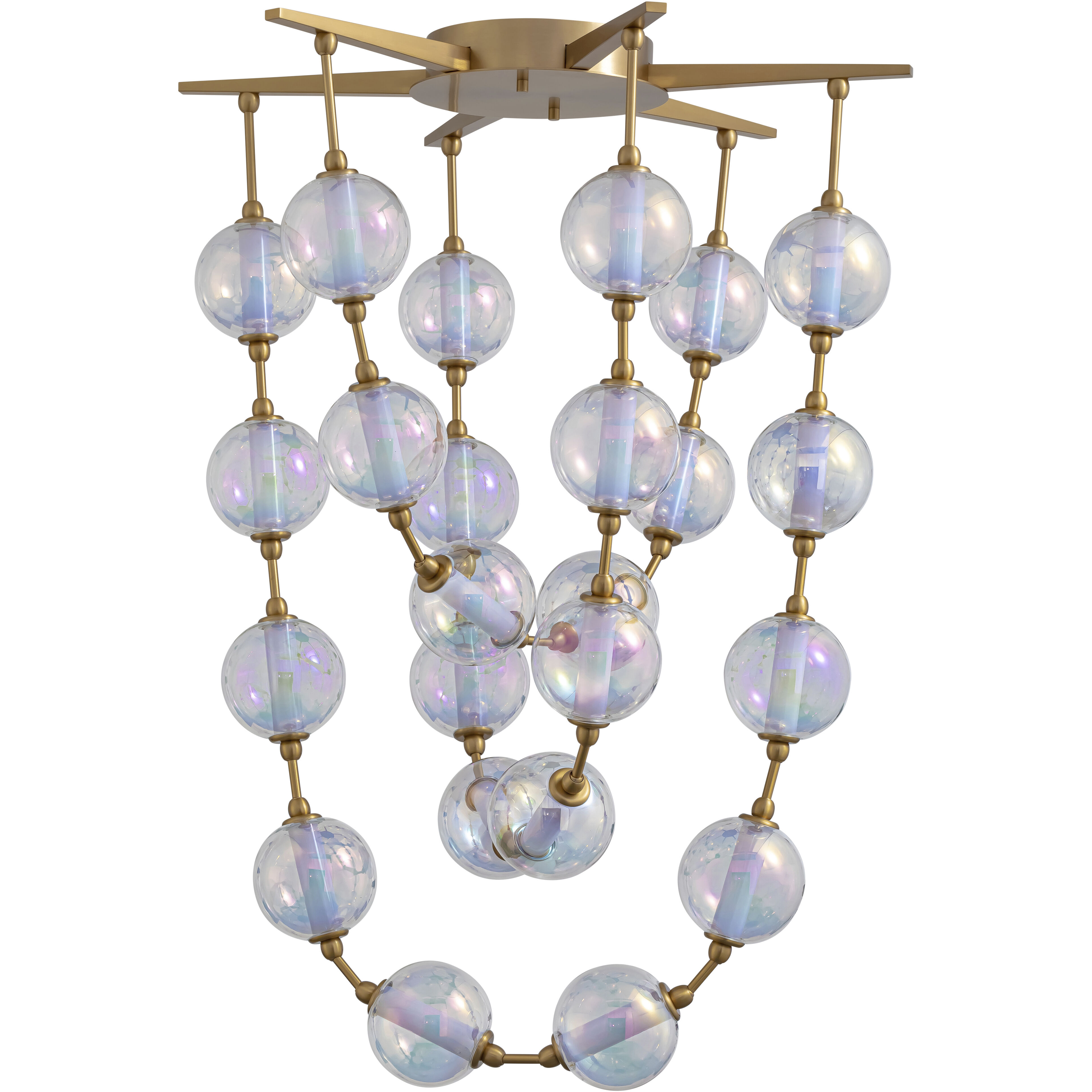 Pearla Pendant Ceiling Light in Brushed Champagne Brass