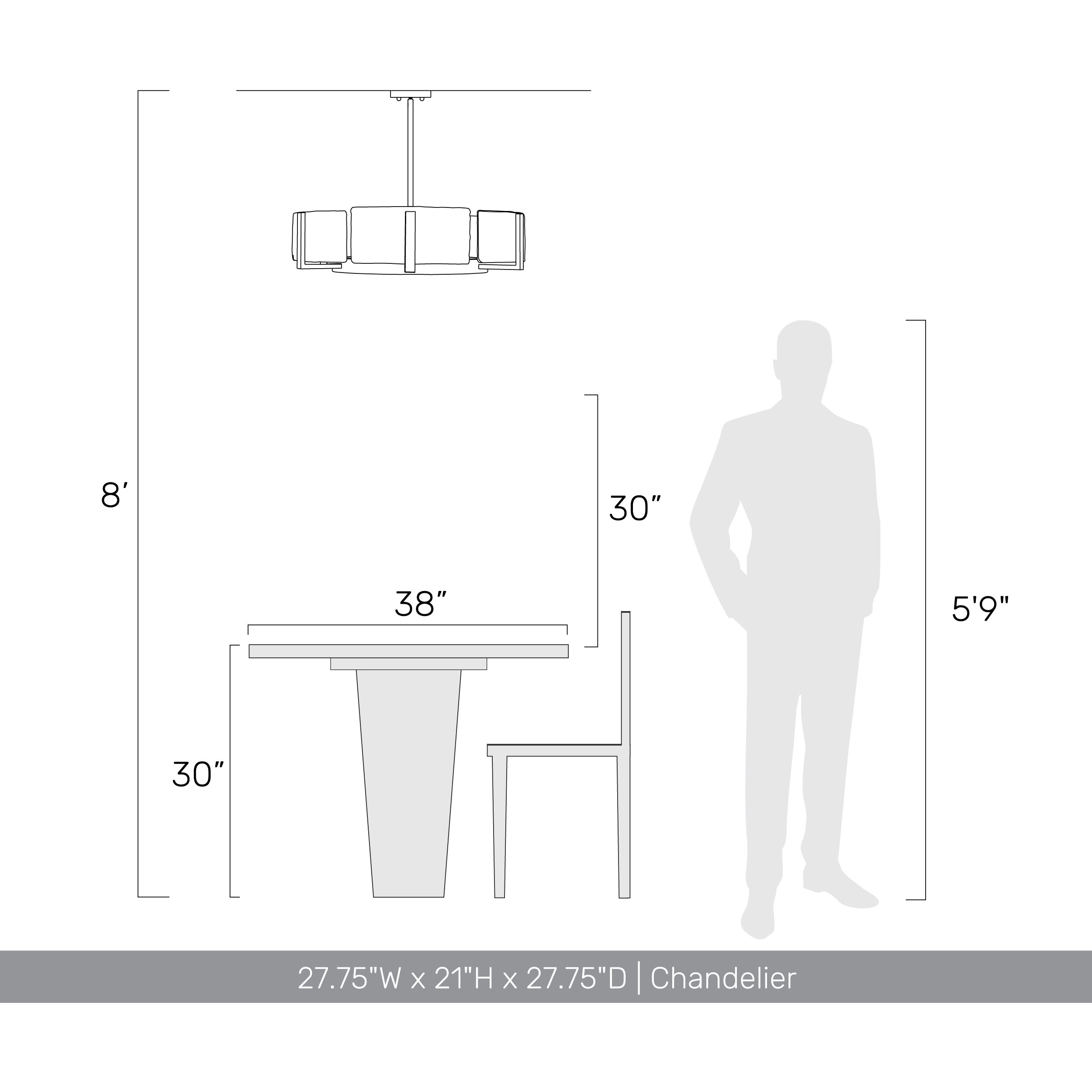 Aenon 27.75 inch 60.00 watt Matte Black Chandelier Ceiling Light