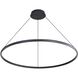 Veritas LED 47.25 inch Sand Black Ring Chandelier Ceiling Light