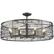 Bijoux 8 Light 33.25 inch Brushed Etruscan Bronze Semi-Flush Ceiling Light