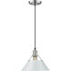 Yep Orwell 1 Light 10 inch Pewter Pendant Ceiling Light in Dusky Blue