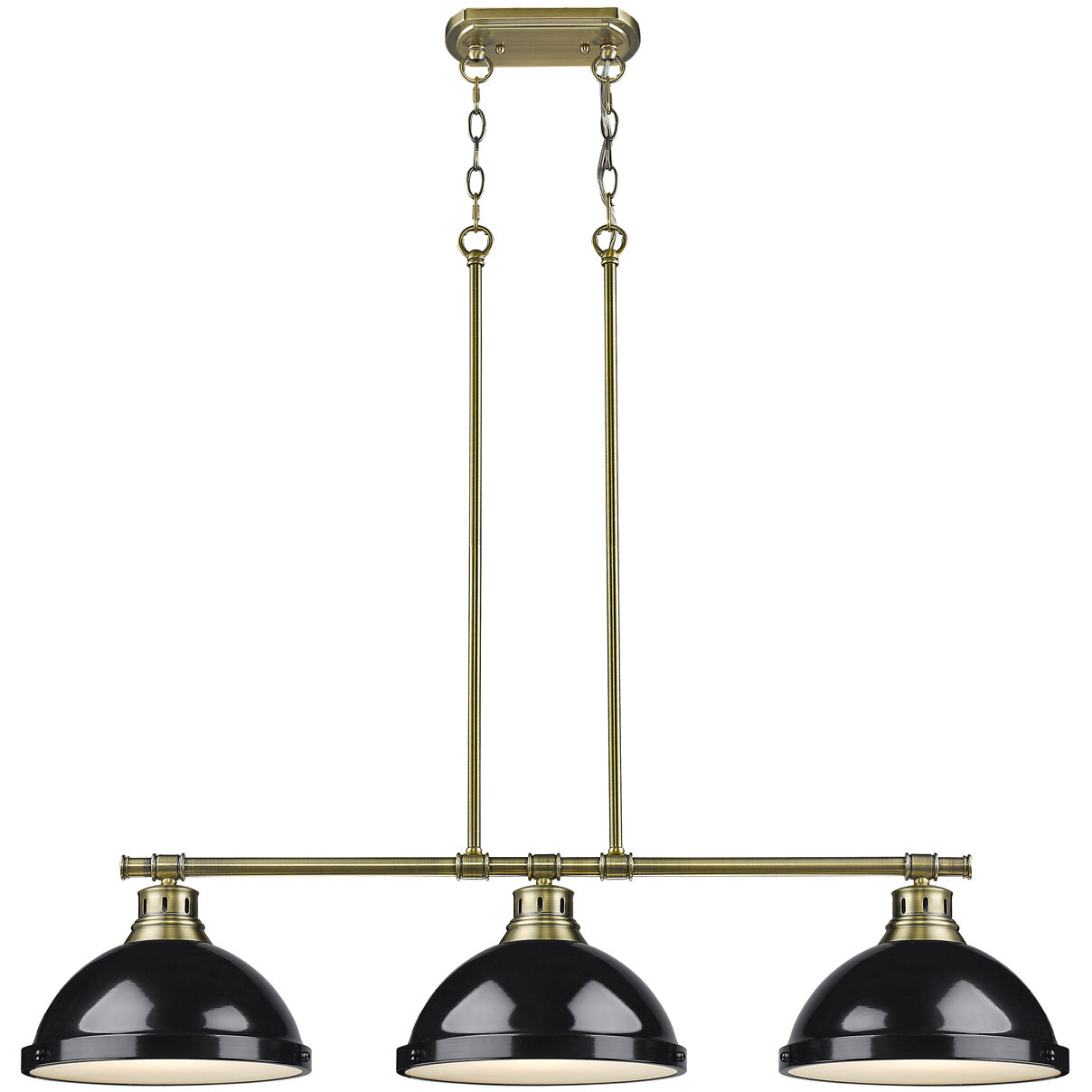 Yep Duncan Island Light Ceiling Light in Aged Brass, Black
