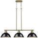 Yep Duncan Island Light Ceiling Light in Aged Brass, Black