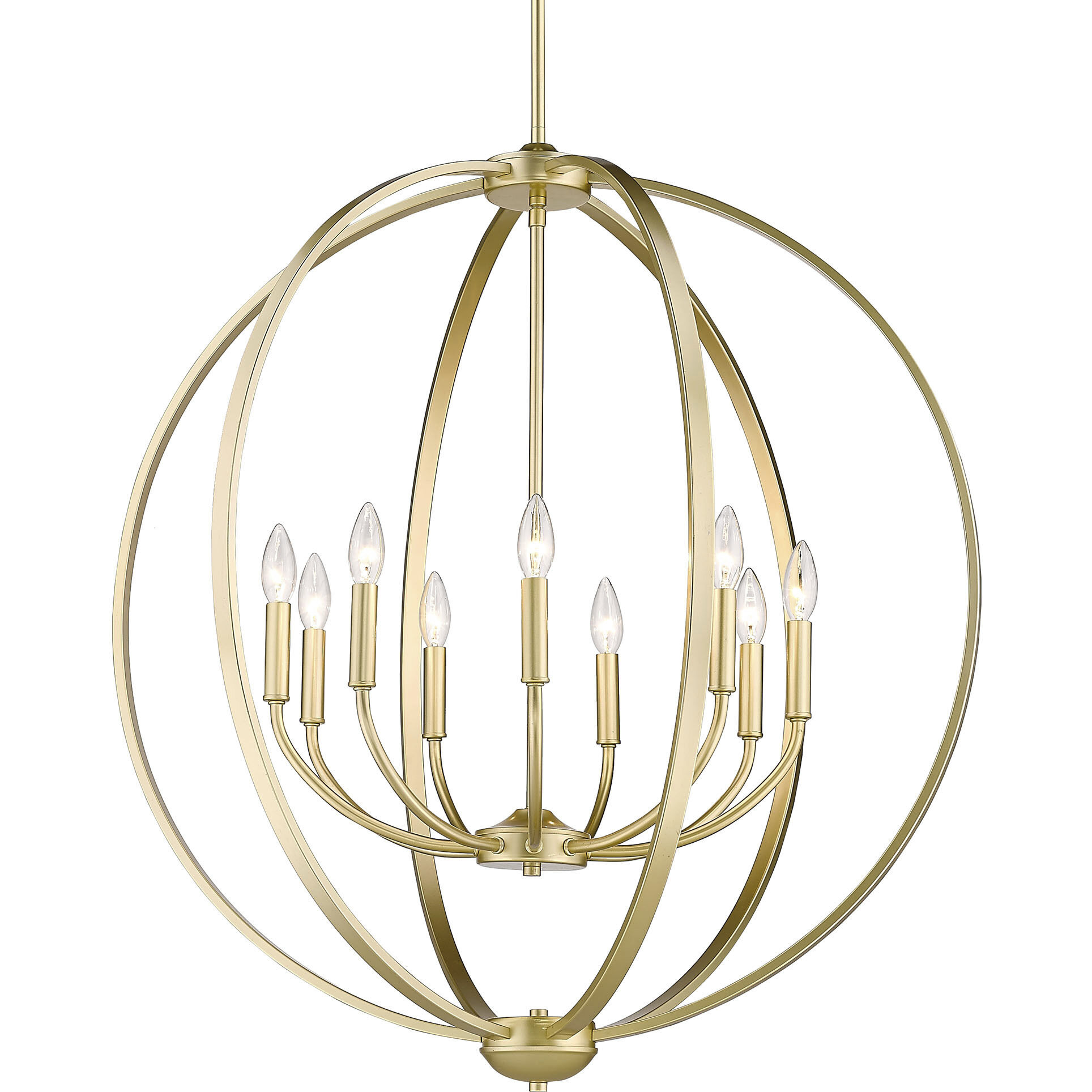 Colson 9 Light 31.25 inch Olympic Gold Chandelier Ceiling Light in No Shade, Large