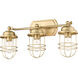 Seaport 3 Light 21 inch Brushed Champagne Bronze Bath Vanity Wall Light