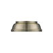 Duncan 2 Light 14 inch Aged Brass Flush Mount Ceiling Light, Damp